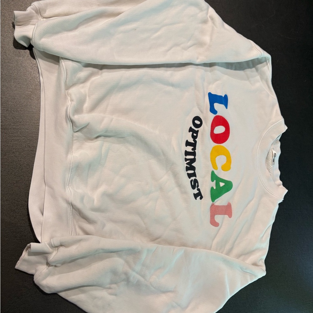Madhappy White 'Local Optimist' Sweatshirt